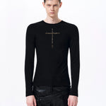Placeholder Mens Crew-neck Cross Long-sleeve T-shirt - Fuga Studios