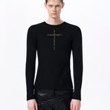 Placeholder Mens Crew-neck Cross Long-sleeve T-shirt - Fuga Studios