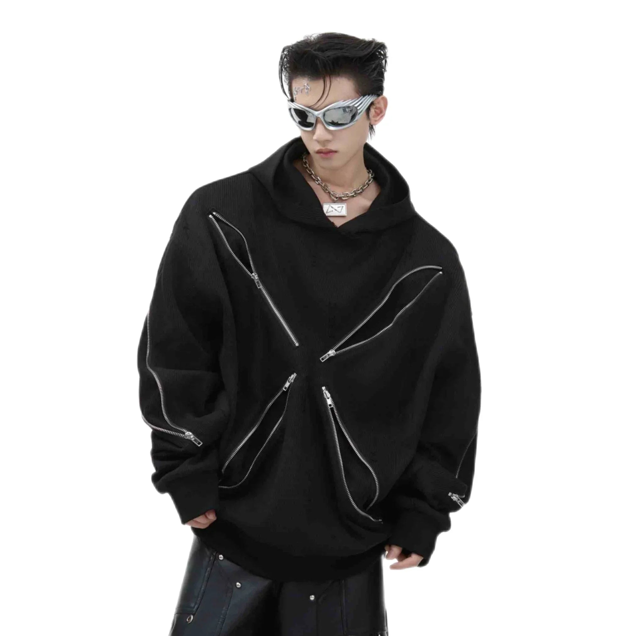 Opium Cross Zipper Void Hoodie | Limited Edition | Fūga Opium Cross Zipper Void Hoodie | Limited Edition | Fūga