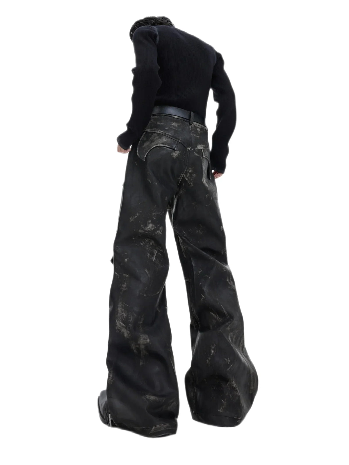 Opium Dark Leather Pants - Fuga Studios