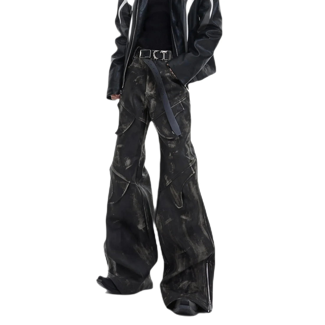 Faux-leather trousers - OPIUM Black  Womens Luisa Spagnoli Pants - busoga