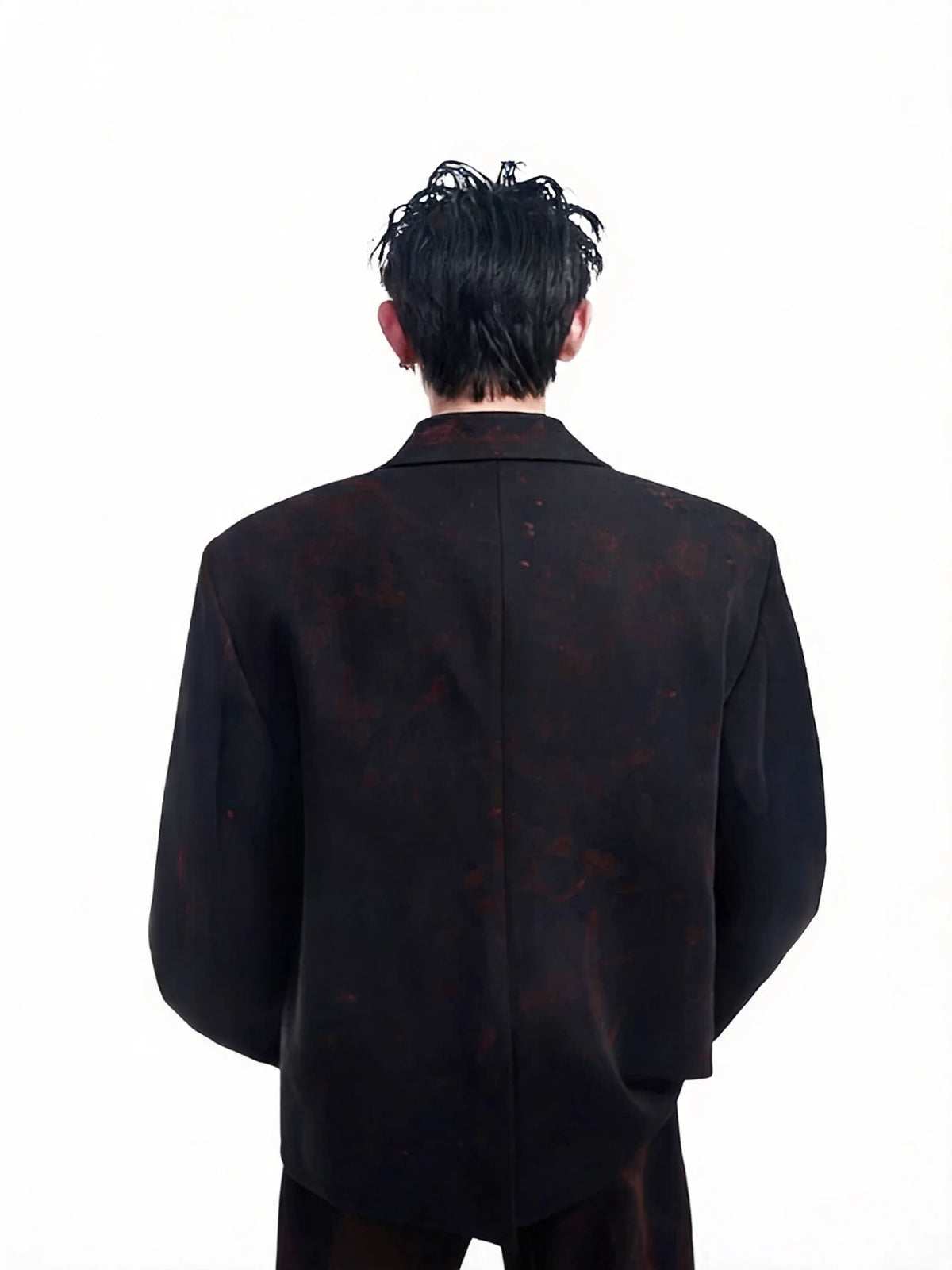 Opium Dark Rose Distressed Blazer Set - Fuga Studios