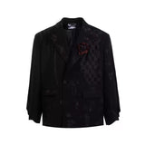 Opium Dark Rose Distressed Blazer Set - Fuga Studios