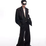 Opium Dark Rose Distressed Blazer Set - Fuga Studios