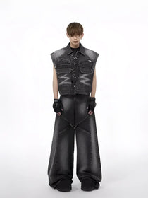 Opium Denim Studded Set - Fuga Studios