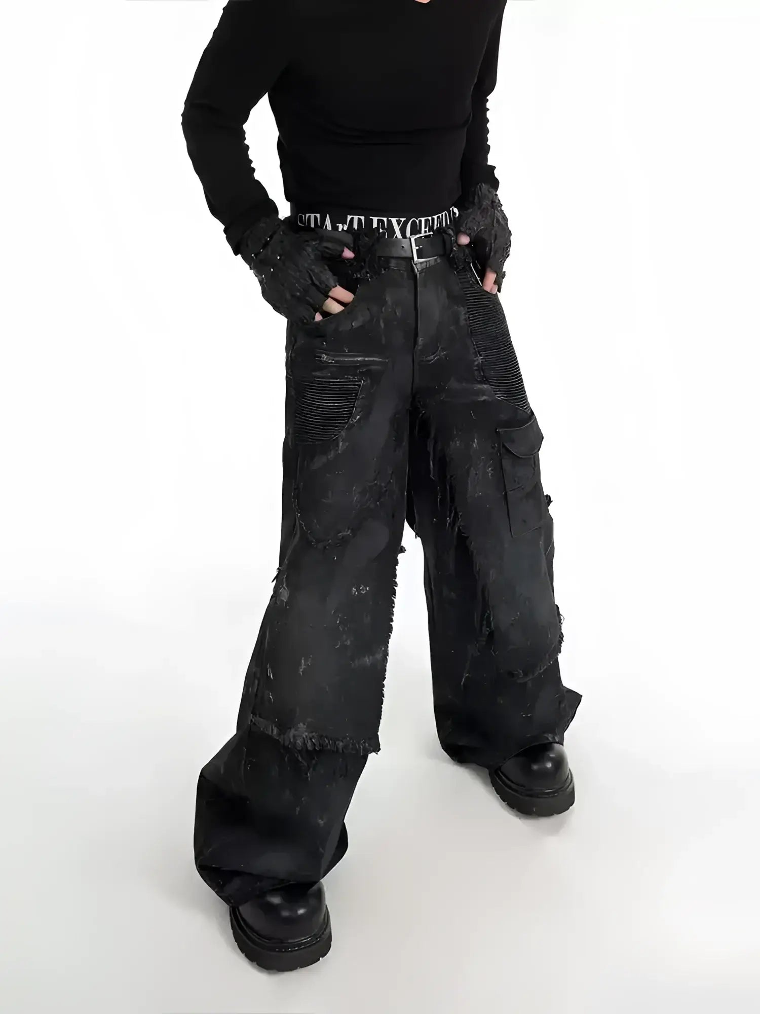 Opium Denim Wide-leg Pants - Fuga Studios