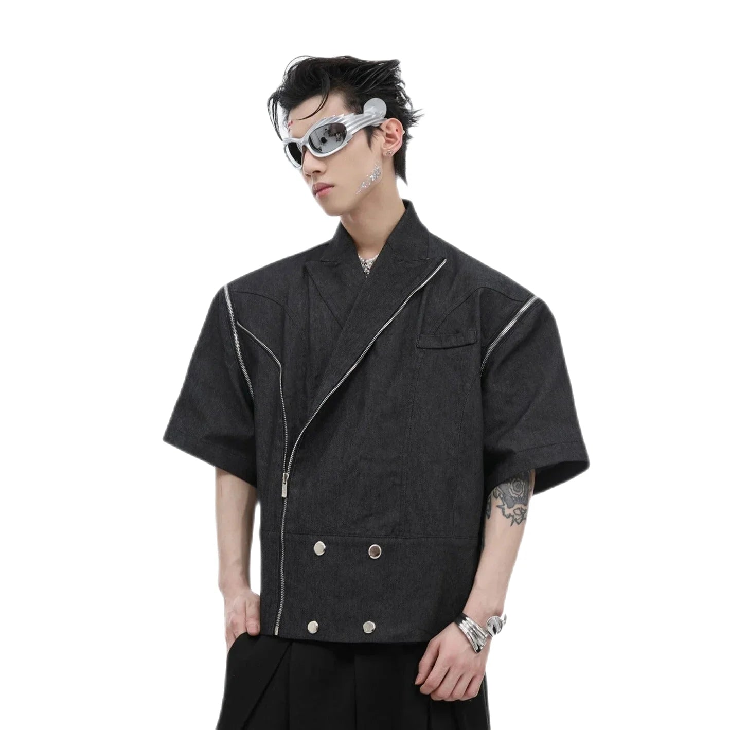 Opium Detachable Sleeves Shirt - Fuga Studios