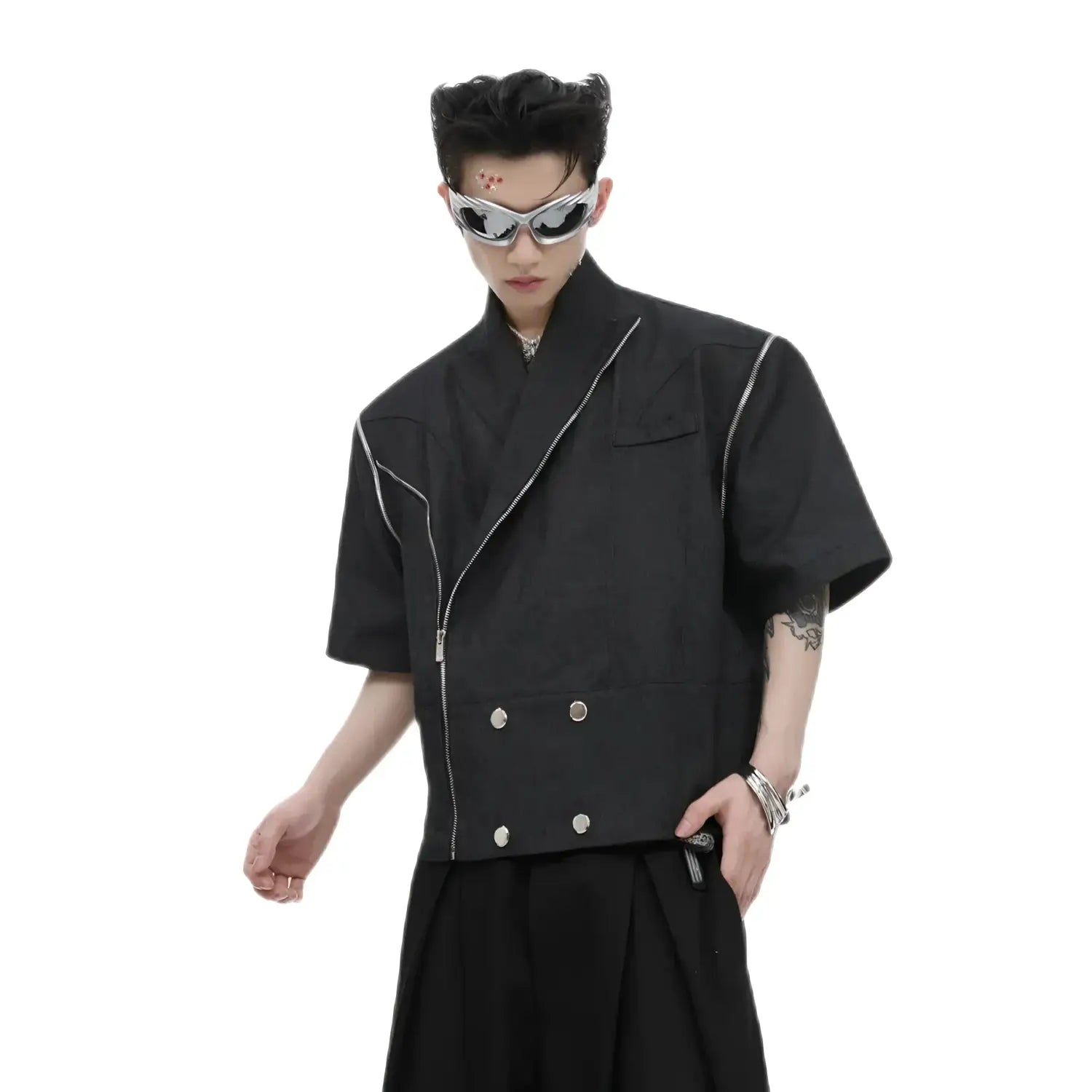 Opium Detachable Sleeves Shirt