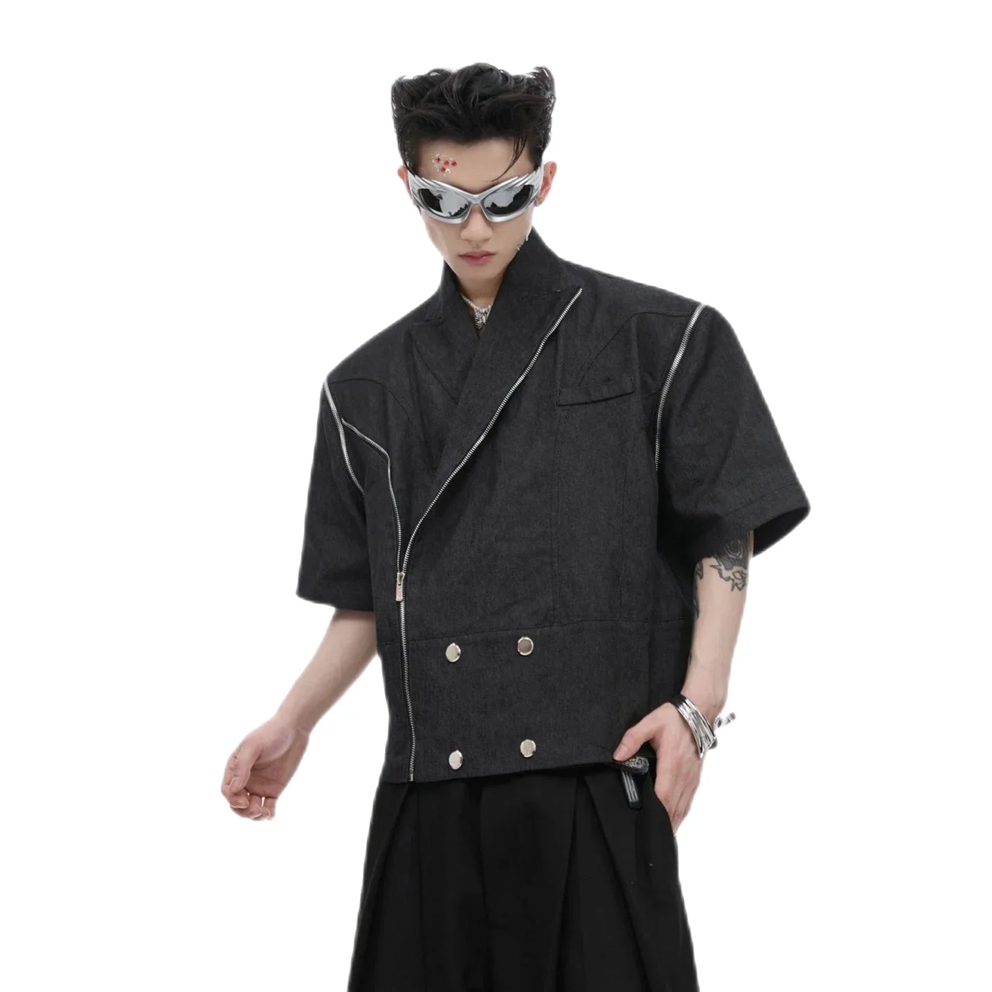 Opium Detachable Sleeves Shirt - Fuga Studios