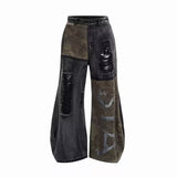 Opium Distressed Panel Flare Jeans - Fuga Studios