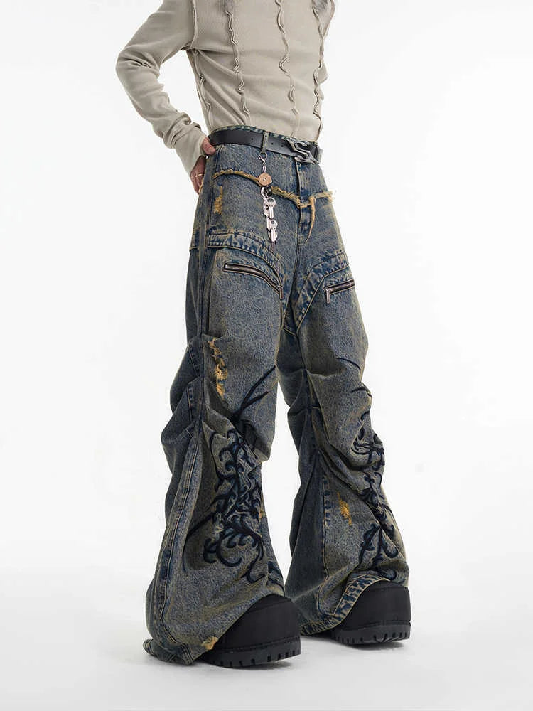 Opium Dragon Flare Denim Jeans - Fuga Studios