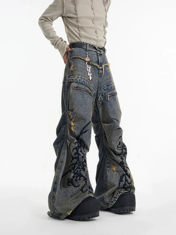 Opium Dragon Flare Denim Jeans - Fuga Studios