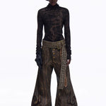 Opium Dragon Rhinestone Turtleneck Top - Fuga Studios