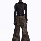 Opium Dragon Rhinestone Turtleneck Top - Fuga Studios