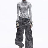 Opium Dragon Rhinestone Turtleneck Top - Fuga Studios