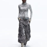 Opium Dragon Rhinestone Turtleneck Top - Fuga Studios