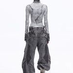 Opium Dragon Rhinestone Turtleneck Top - Fuga Studios