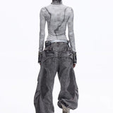 Opium Dragon Rhinestone Turtleneck Top - Fuga Studios