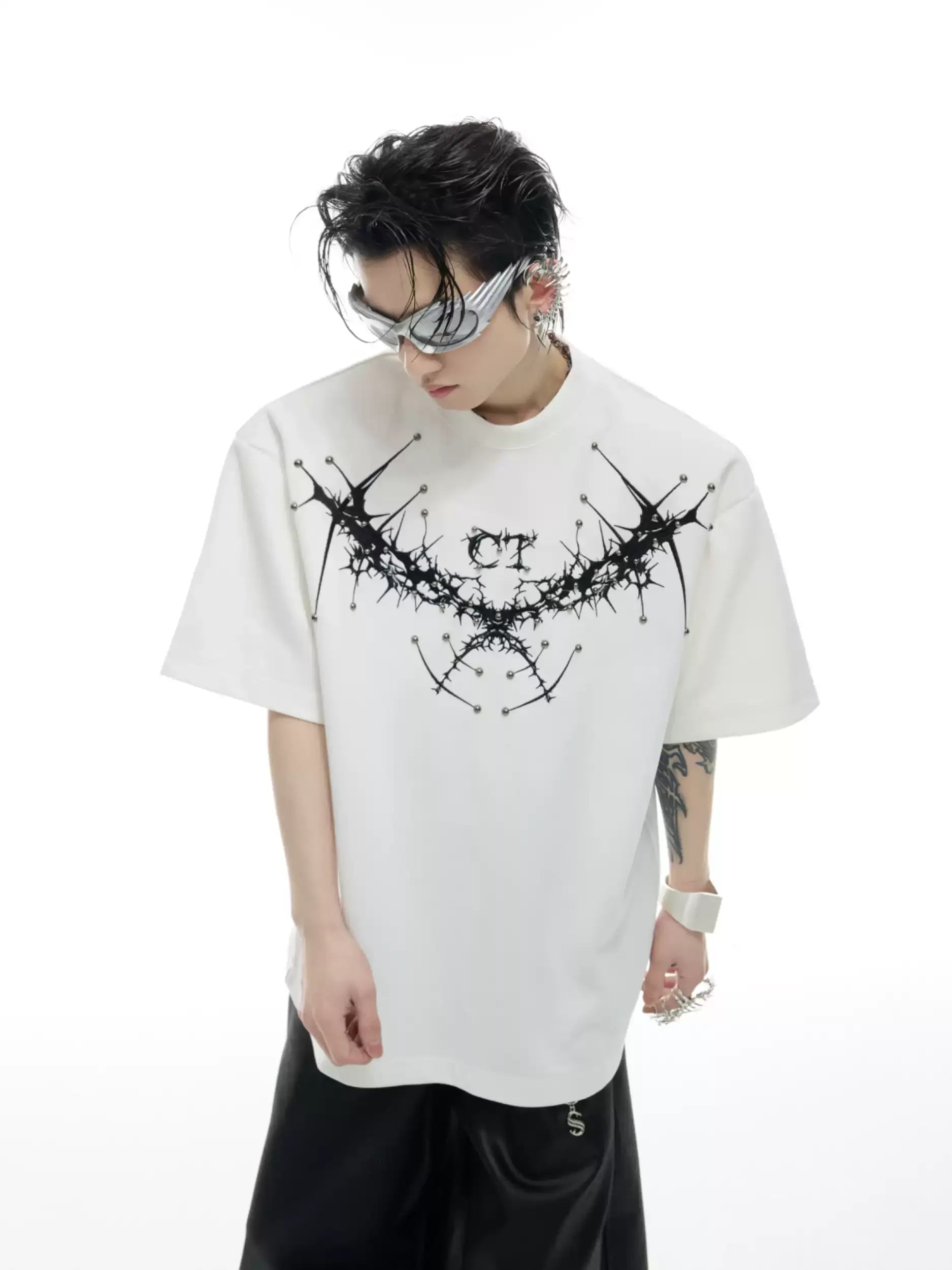 Opium Embroidered T-Shirt - Fuga Studios