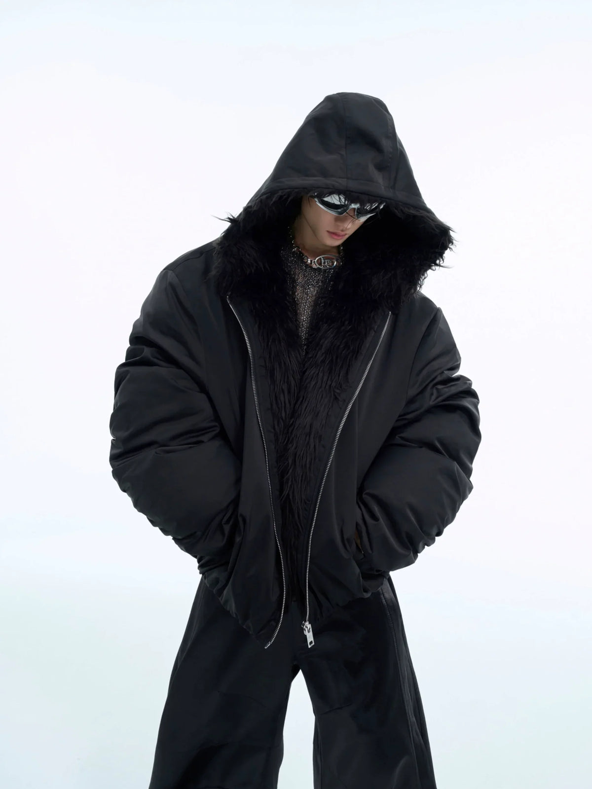Opium Puffer. Faux Fur Collar, Oversized. | Fūga Studios