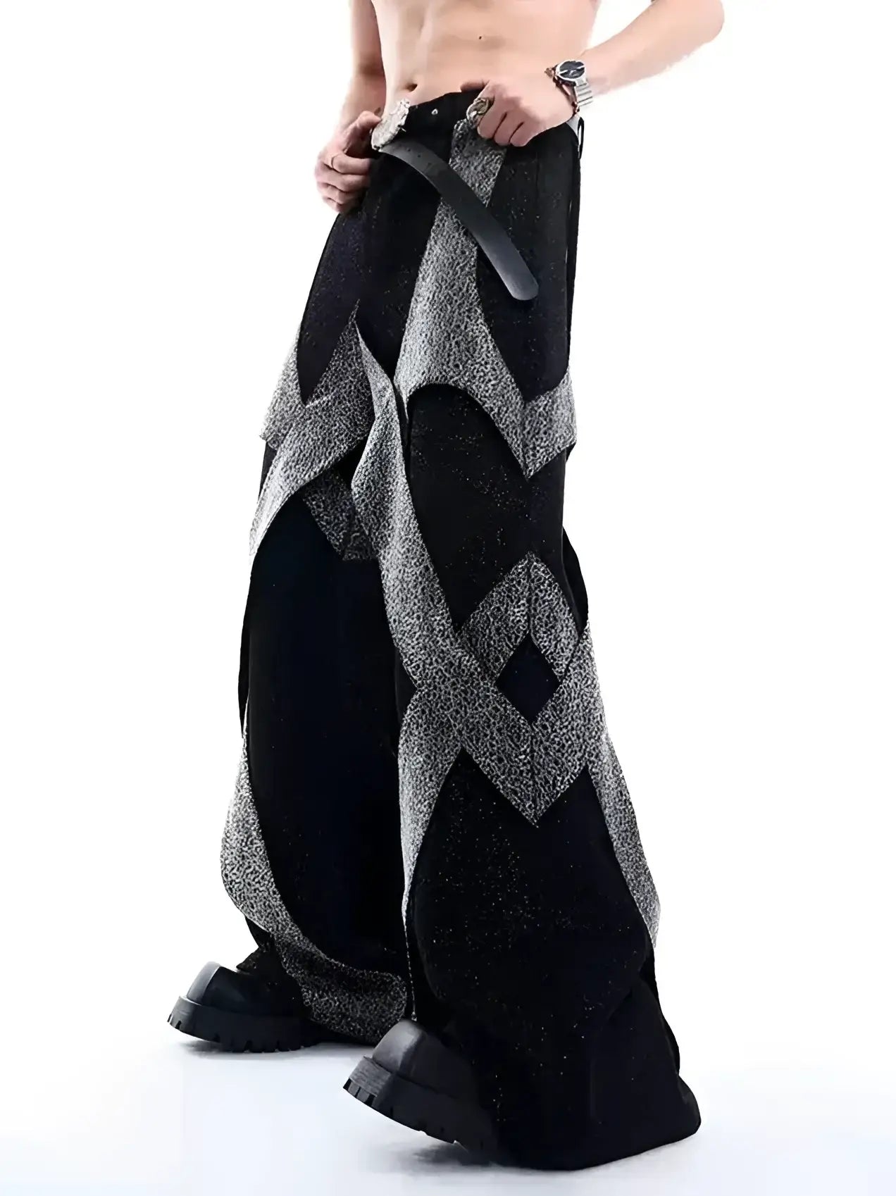 Opium Fractal Noir Pants - Fuga Studios