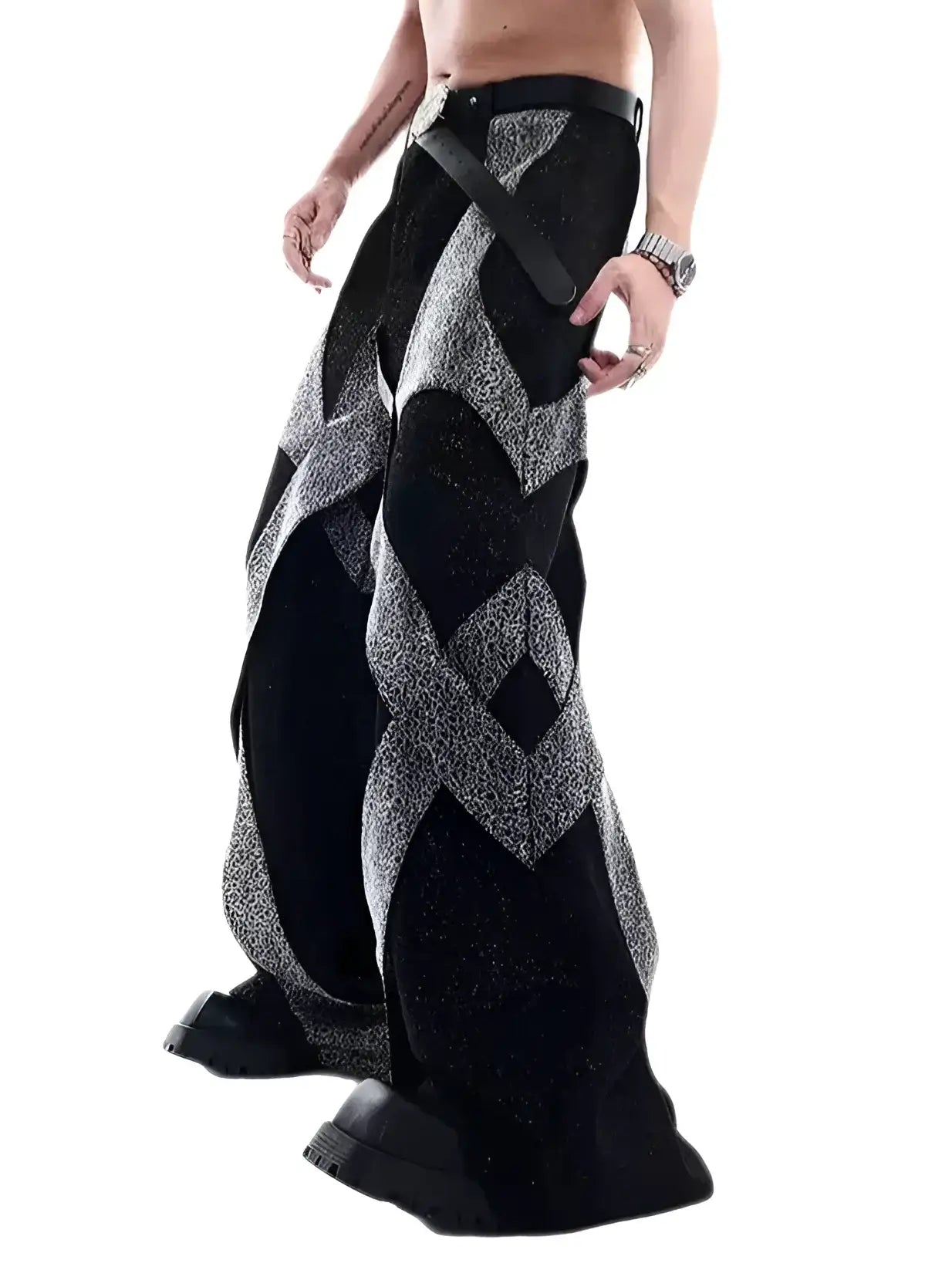 Opium Fractal Noir Pants - Fuga Studios