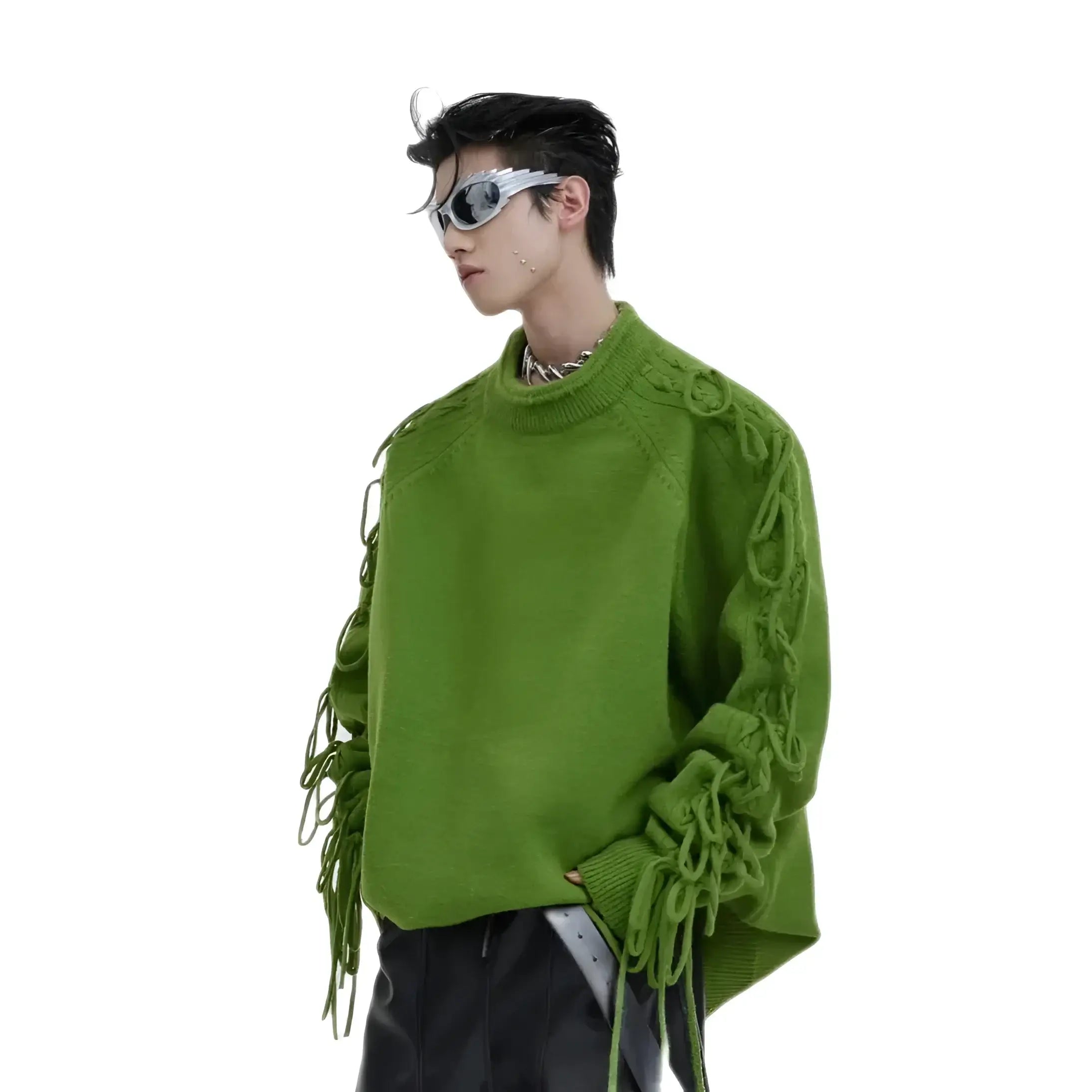 Opium Fringed Sleeve Sweater - Fuga Studios