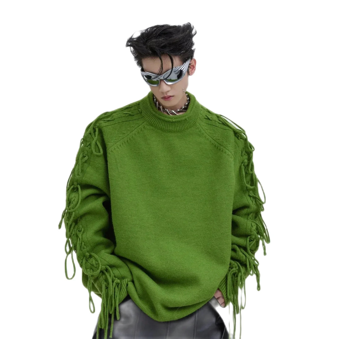 Opium Fringed Sleeve Sweater - Fuga Studios