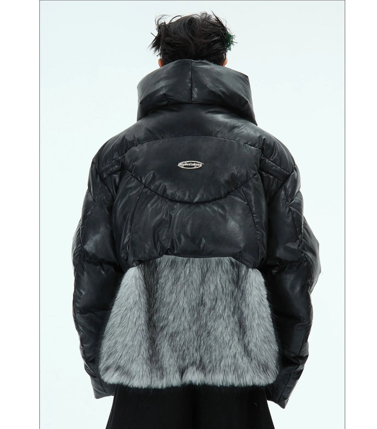 Opium frost puffer. Fur collar, buckles. | Fūga Studios