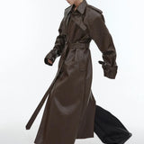 Opium Full Leather Coat - Fuga Studios
