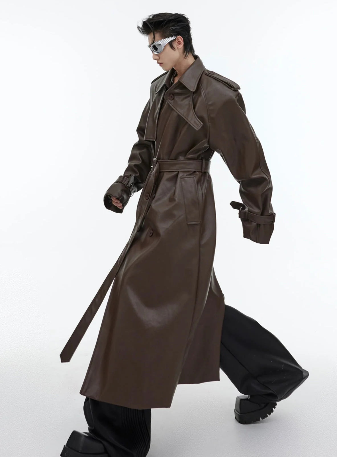 Opium Full Leather Coat - Fuga Studios