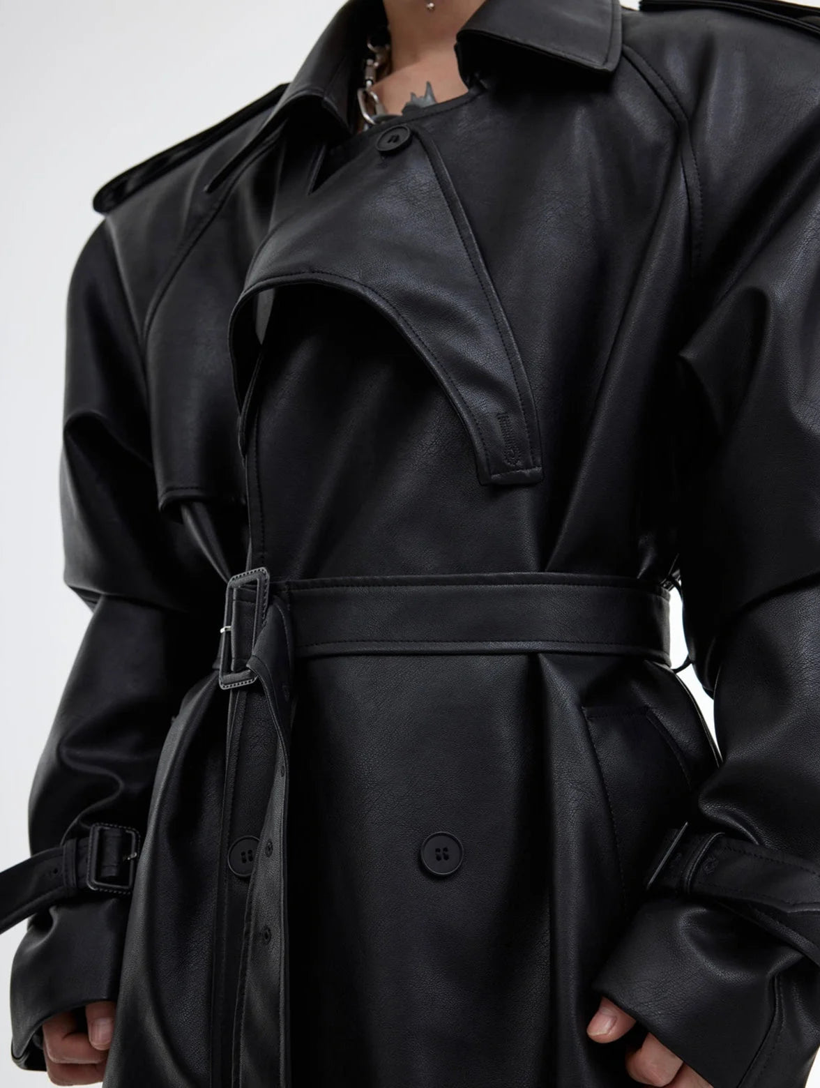 Opium Full Leather Coat - Fuga Studios