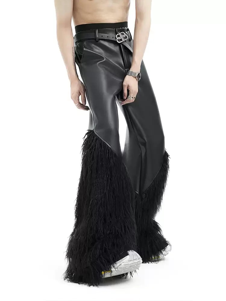 Opium Fur Leather Pants - Fuga Studios