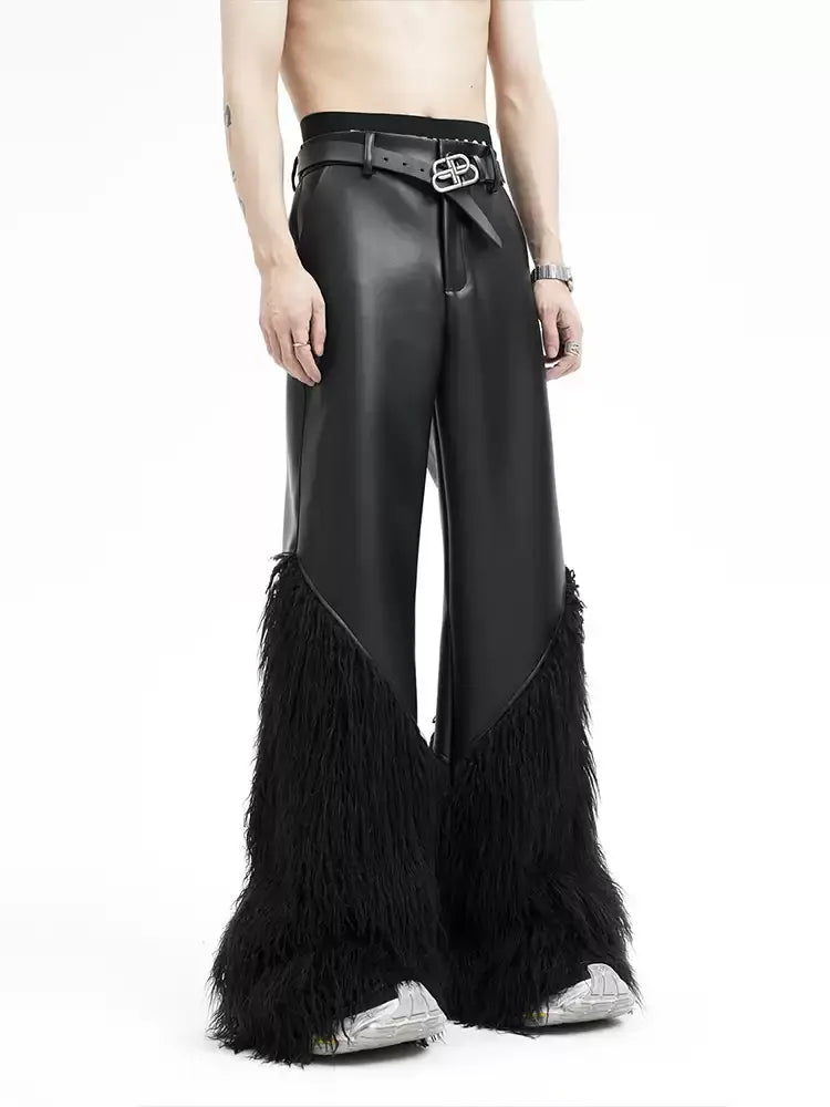 Opium Fur Leather Pants - Fuga Studios