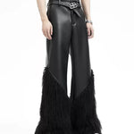 Opium Fur Leather Pants - Fuga Studios