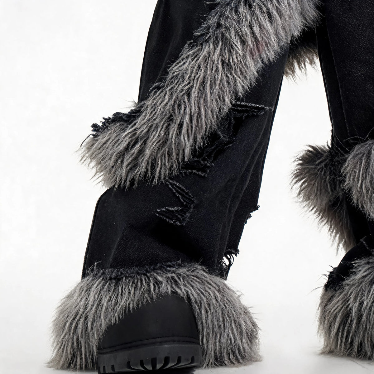 Opium Fur Spiral Flare Jeans - Fuga Studios
