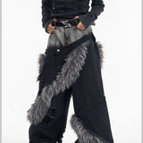 Opium Fur Spiral Flare Jeans