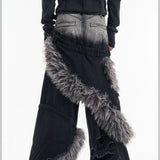 Opium Fur Spiral Flare Jeans
