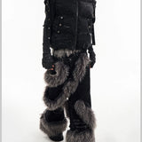 Opium Fur Spiral Flare Jeans