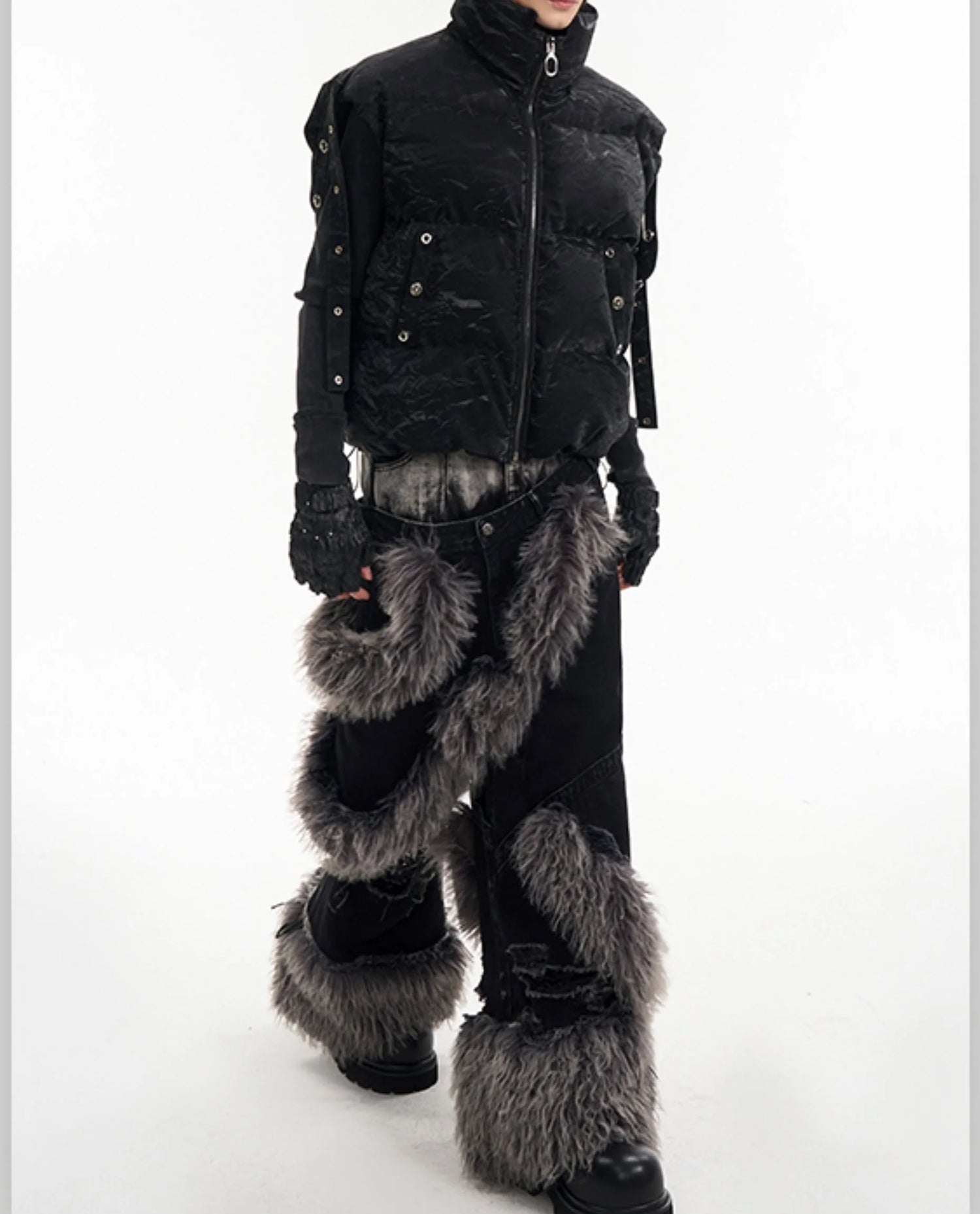 Opium Fur Spiral Flare Jeans - Fuga Studios