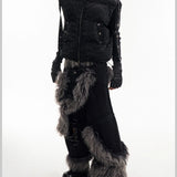 Opium Fur Spiral Flare Jeans