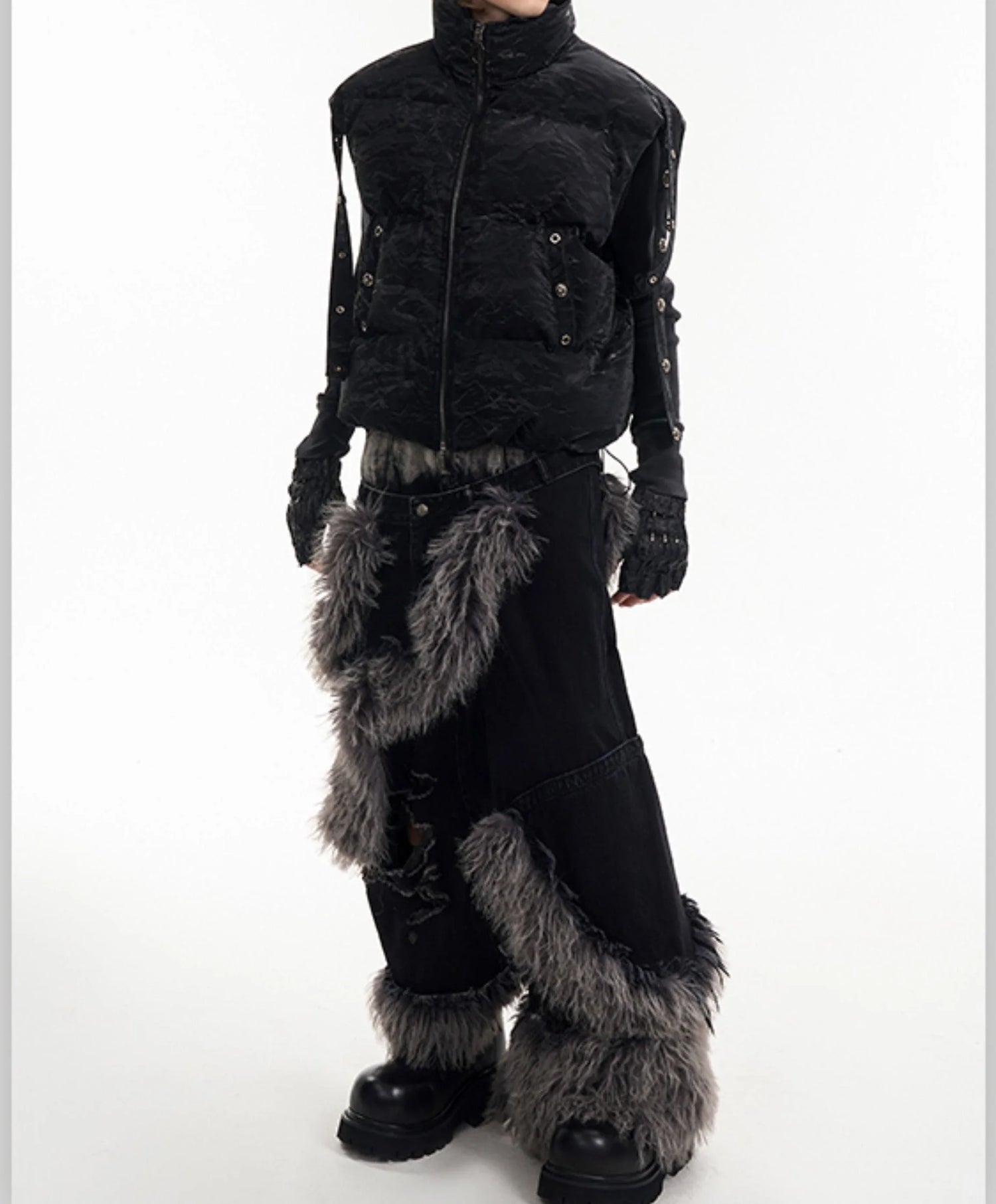 Opium Fur Spiral Flare Jeans - Fuga Studios
