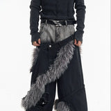 Opium Fur Spiral Flare Jeans