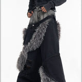 Opium Fur Spiral Flare Jeans