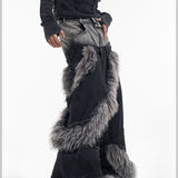 Opium Fur Spiral Flare Jeans