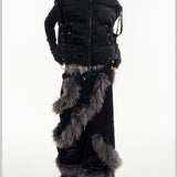 Opium Fur Spiral Flare Jeans