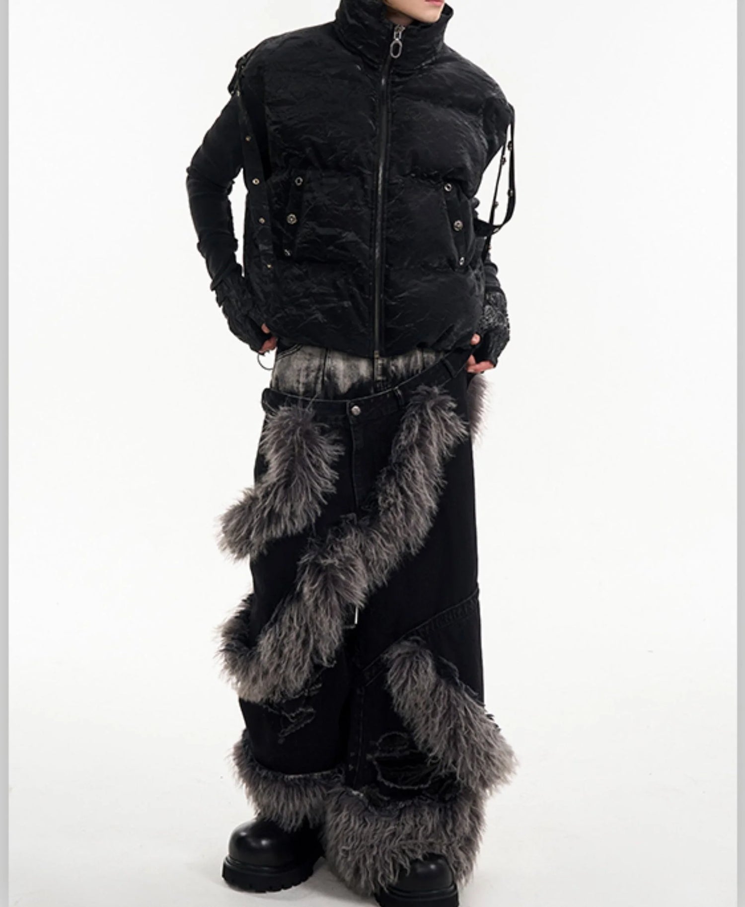 Opium Fur Spiral Flare Jeans - Fuga Studios