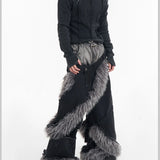 Opium Fur Spiral Flare Jeans