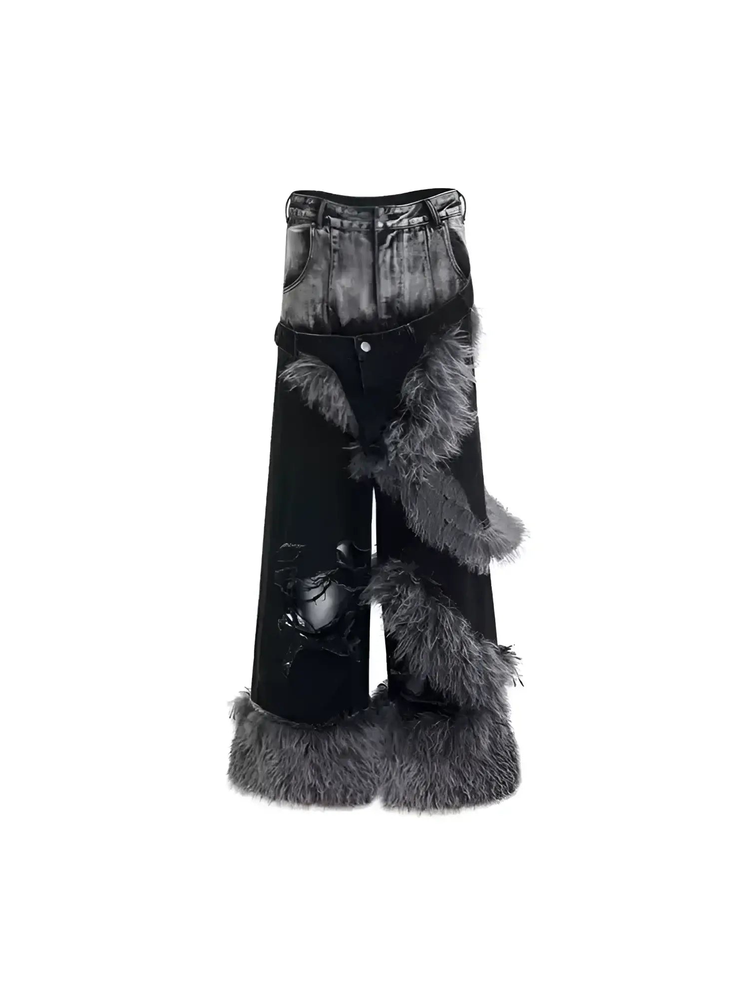 Opium Fur Spiral Flare Jeans - Fuga Studios