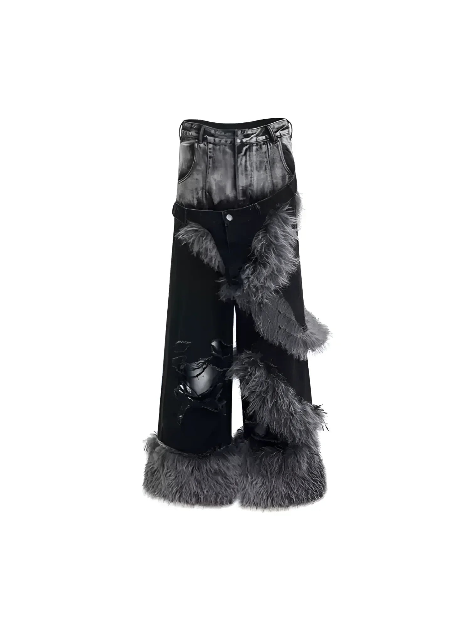 Opium Fur Spiral Flare Jeans - Fuga Studios
